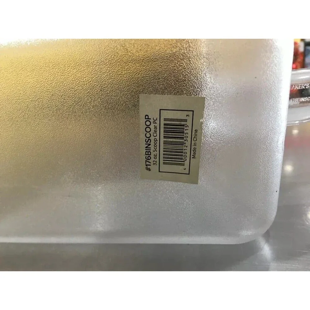 Large 32 oz. Scoop Great for Ice or Dry Ingredients -Clear PC Plastic Utility